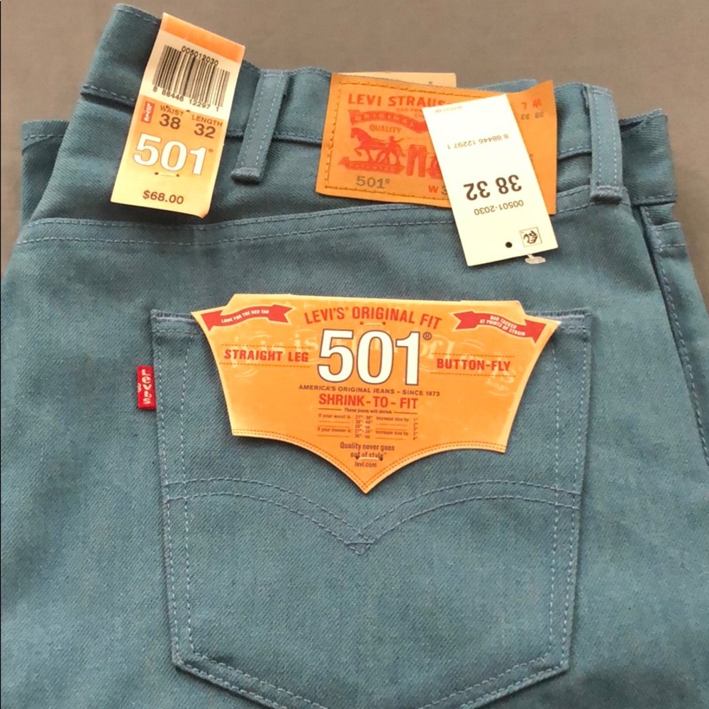 Brand New 501 Levi Jeans (Baby Blue)